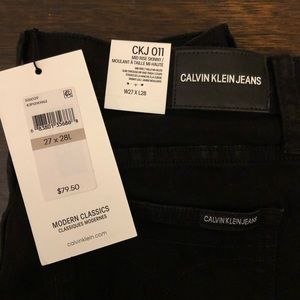 Calvin Klein Black Mid rise skinny jeans